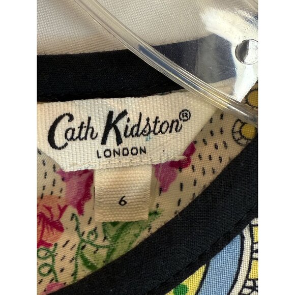 Cath Kidston London Sweet Pea Striped Soft Waisted Dress - Size 2 - Picture 6 of 11